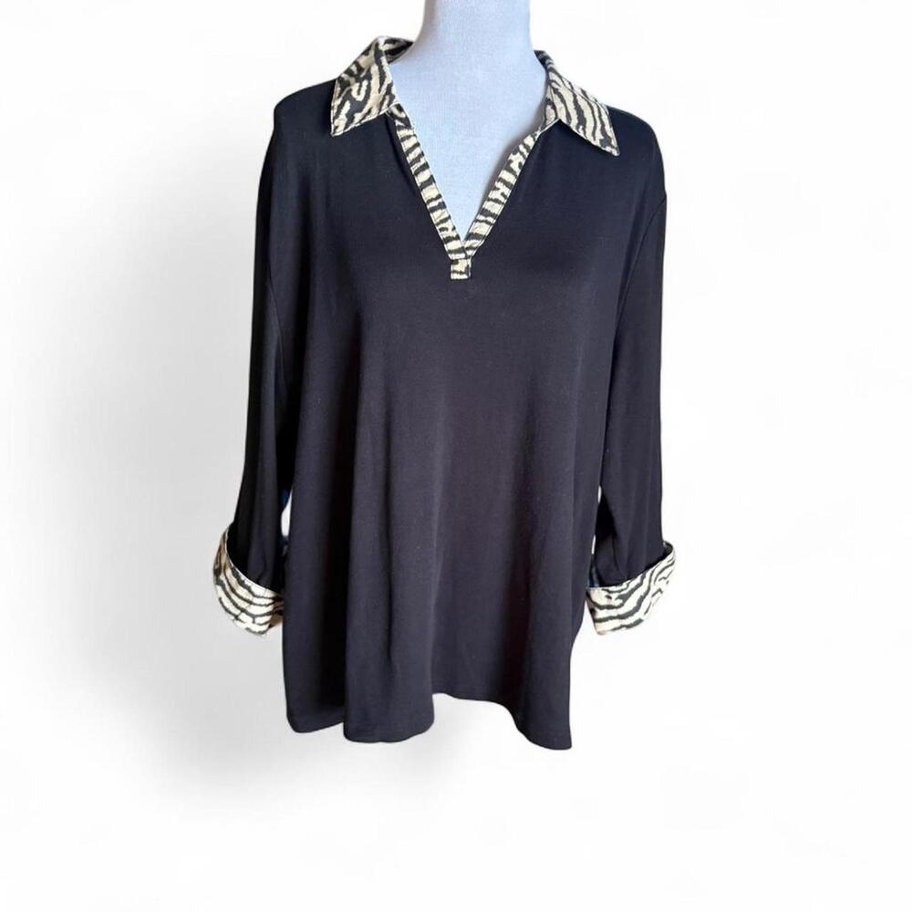 Karen Scott cotton blouse size 3XL